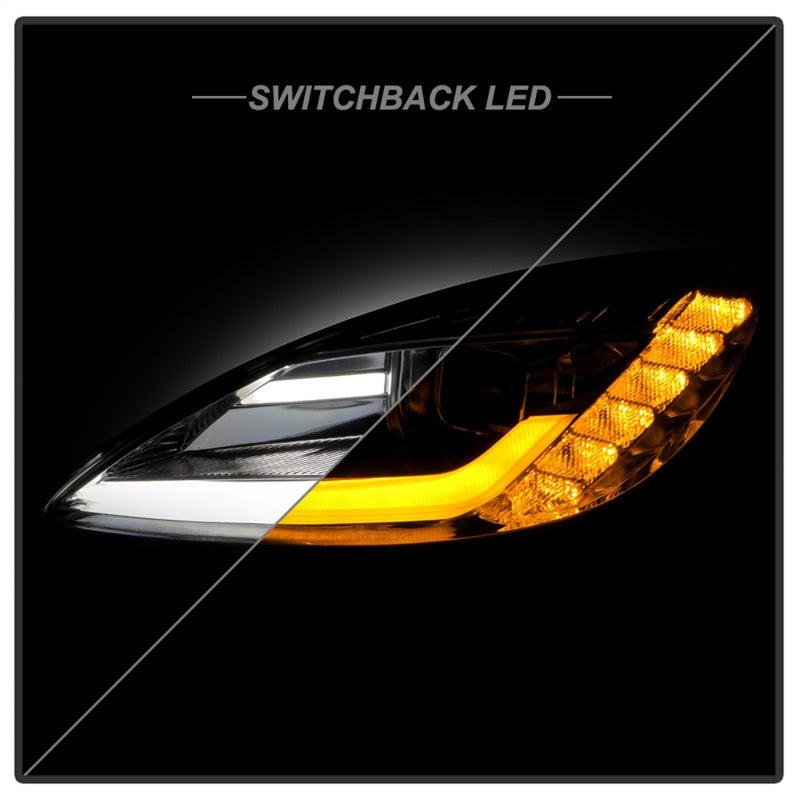 Spyder 05-13 Chevy Corvette C6 Projector Headlights Seq LED Turn Signal w/SB DRL Parking Light