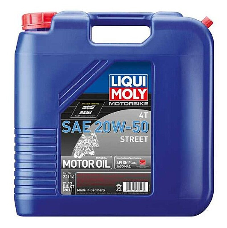 LIQUI MOLY 20L Motorbike 4T SAE 20W50 Street