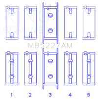 King Engine Bearings Mitsubishi 4G63/4G63T (92) (Size +0.50mm) Main Bearing Set