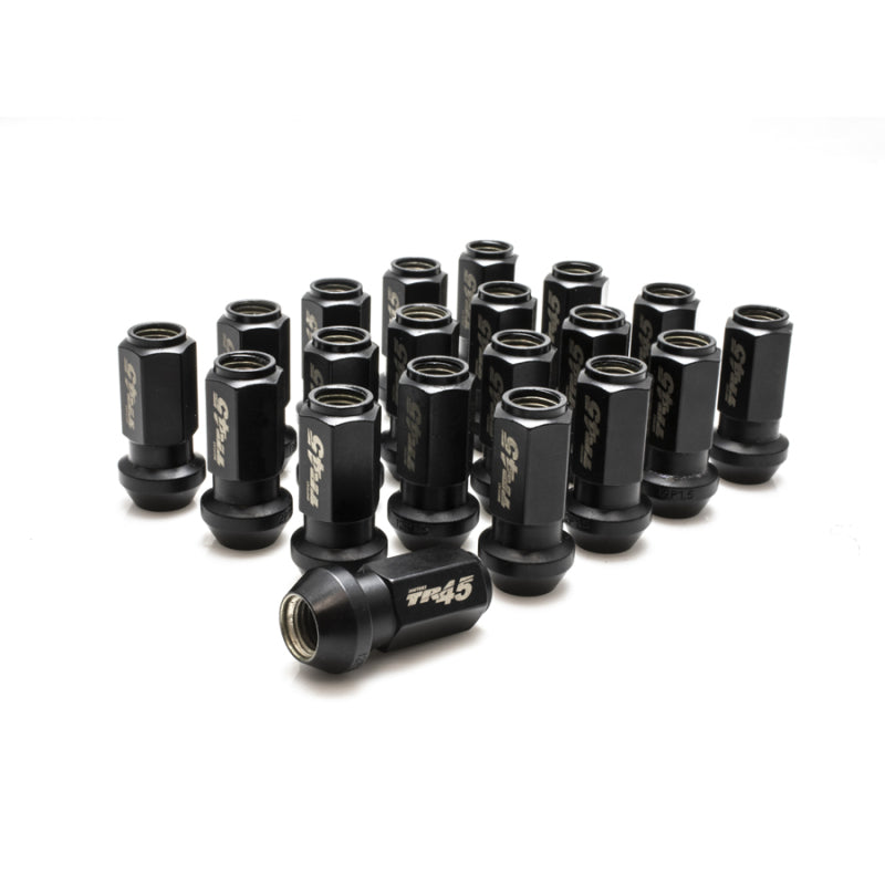 Wheel Mate Muteki TR45 Open End Lug Nuts - Black Chrome - 12x1.50 - 45mm