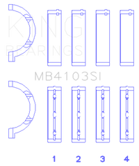 King Engine Bearings Chrysler 197 (Size +0.50mm) Main Bearing Set