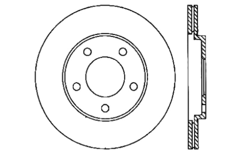 StopTech 05-10 Ford Mustang Slotted & Drilled Left Rear Rotor