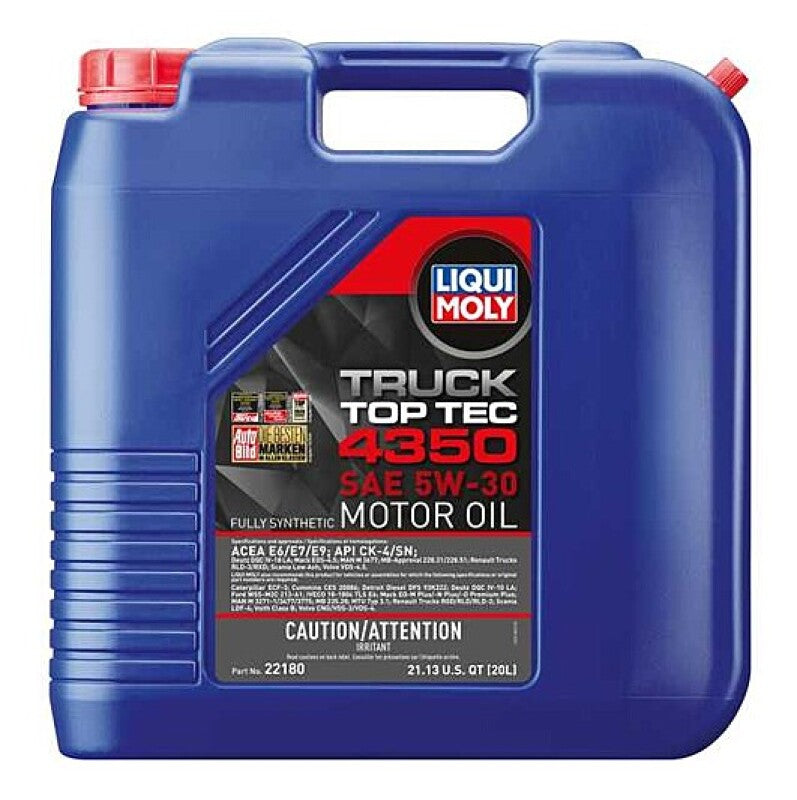 LIQUI MOLY 20L Top Tec Truck 4350 Motor Oil SAE 5W30