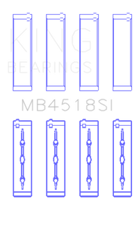 King Engine Bearings Chrysler Pentastar 3.6L Erb V6 (Size +0.50mm) Main Bearing Set