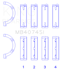 King Engine Bearings Chrysler 2.7L (Size +1.0mm) Main Bearing Set