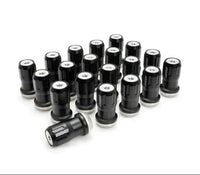 Rays 14x1.50 Formula Lug Nut FN-II Set 20 - Silver / Black