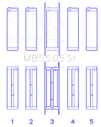 King Engine Bearings Ford 351ci/400ci 16V Main Bearing Set - Set Of 10