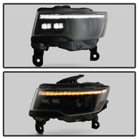 Spyder 14-21 Jeep Grand Cherokee Proj Headlights - Halogen Model Only - PRO-YD-JGC14HALSI-SBGR-BK