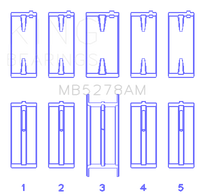 King Engine Bearings Ford 140Ci /2.3Liter/L4 (Size +0.50mm) Main Bearing Set