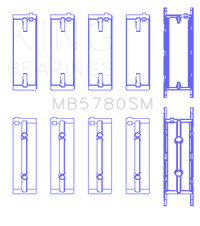 King Engine Bearings BMW N47 D20 A/B/C/D/N47 C20 A (Size +0.25mm) Main Bearing Set