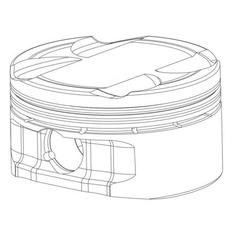 CP Piston & Ring For Nissan RB25DET 6cyl - Bore (86.50mm) - Size (+0.5mm) - CR (9.0:1) - Single