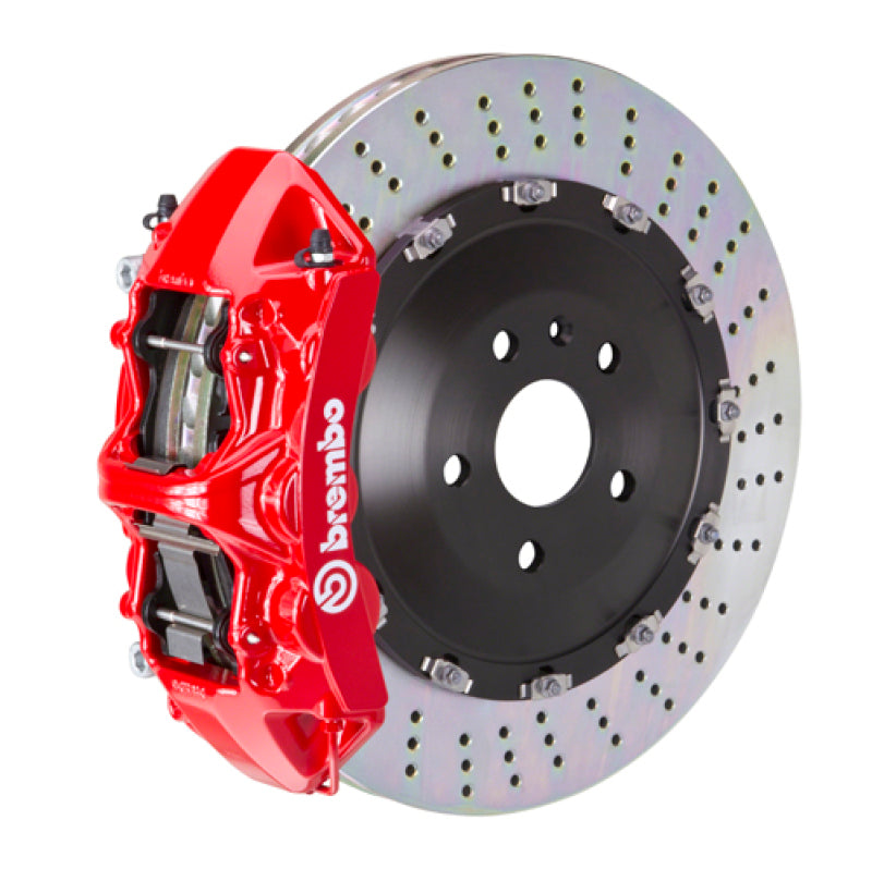 Brembo 18+ RS5 Front GT BBK 6 Piston Cast 405x34 2pc Rotor Drilled-Red