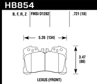 Hawk 07-17 Lexus LS460 / 08-16 Lexus LS600h HPS Street Front Brake Pads