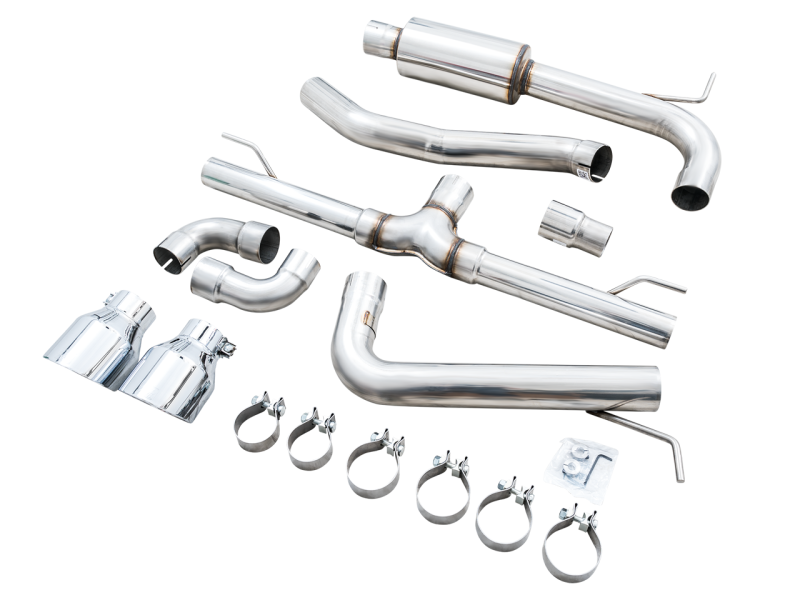 AWE 2022 VW GTI MK8  Track Edition Exhaust - Chrome Silver Tips