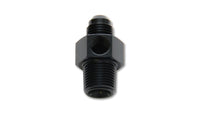 Vibrant -8AN Male to 1/4in NPT Male Union Adapter Fitting w/ 1/8in NPT Port