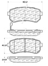 StopTech 10-13 Kia Forte Koup Street Select Rear Brake Pads
