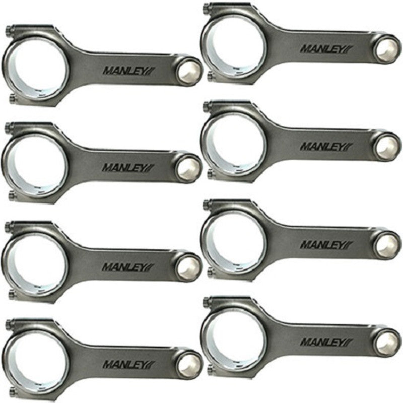Manley Small Block Chevrolet 6.000in 2.100in Crankshaft I-Beam Connecting Rods - Set of 8