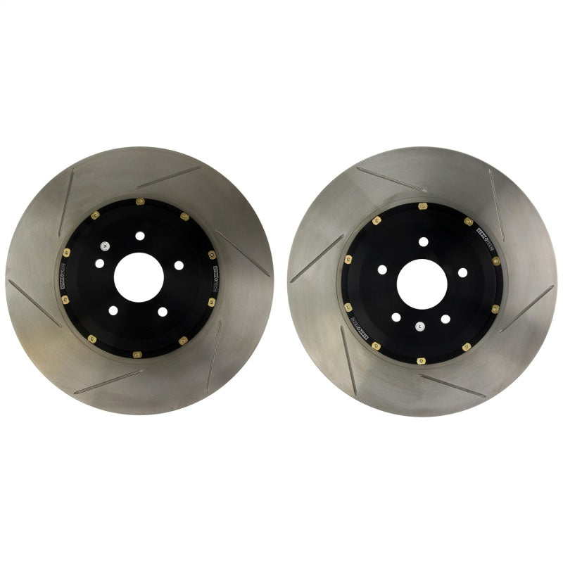 StopTech 09-14 Nissan GT-R AeroRotor 2pc Drilled Rear Rotor (Pair)