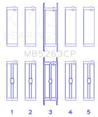 King Engine Bearings 00-03 Ford F-650/F-750 T444E (Size STD) Crankshaft Main Bearing Set