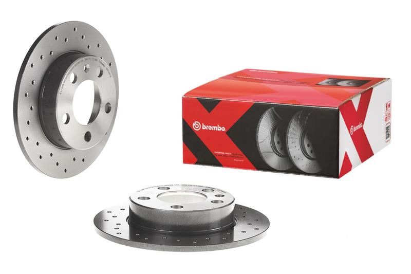 Brembo 13-16 Scion FR-S/04-06 Subaru Baja/13-18 BRZ Front Premium Xtra Cross Drilled UV Coated Rotor