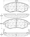 StopTech Performance 89-1/94 Nissan 240SX (w/ABS) 92-01/05-06 Hundai Elantra Front Brake Pads