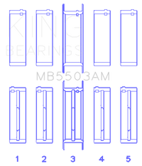 King Engine Bearings Ford V8 351ci 5.8L 16v Crankshaft Main Bearing Set (Set of 5)