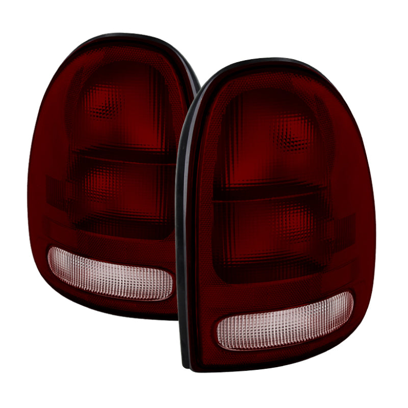 Xtune Plymouth Grand Voyager 96-00 OEM Style Tail Lights Dark Red ALT-JH-DCA96-OE-RSM