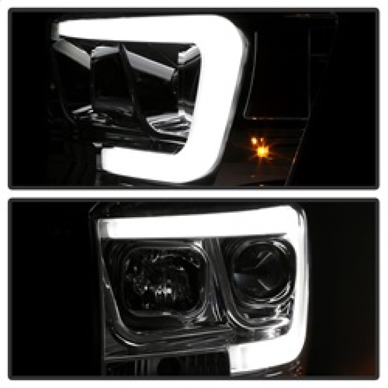 Spyder Dodge Ram 1500 06-08 V2 Projector Headlights - Light Bar DRL - Chrome (PRO-YD-DR06V2-LB-C)