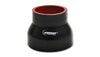 Vibrant 4 Ply Reinforced Silicone Transition Connector - 2.25in I.D. x 3in I.D. x 3in long (BLACK)