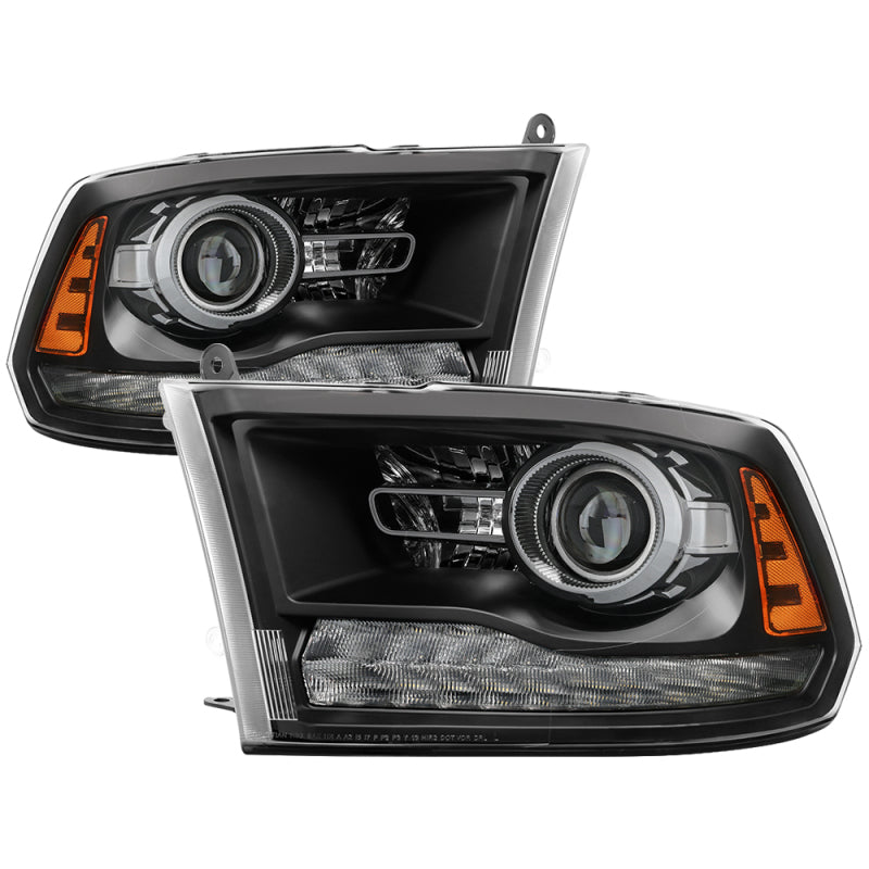 xTune Dodge Ram 13-17 ( w/ Factory Projector LED) OEM Style Headlight - Black HD-JH-DR13-OE-BK