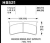 Hawk Wilwood Superlite 4/6 Forged Thin Race DTC-70 Brake Pads