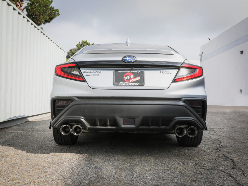 aFe POWER Takeda 3in to 2-1/2in 304 SS Cat-Back Exhaust w/ Polished Tips 22-23 Subaru WRX H4-2.4L(t)