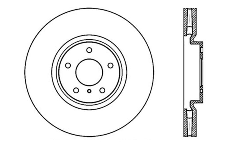 StopTech 08-13 Infiniti G37 Cryo Sportstop Drilled Right Front Rotor