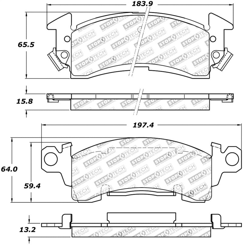 StopTech Sport Brake Pads w/Shims and Hardware - Front