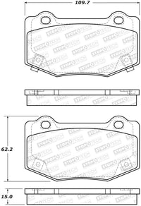 StopTech 14-18 Chevy Corvette Sport Performance Rear Brake Pads