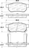 StopTech Sport Brake Pads w/Shims & Hardware - Rear