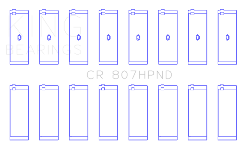 King Chevy LS1 / LS6 (Size 001) Performance Rod Bearing Set