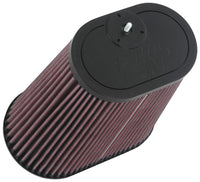 K&N Universal Clamp-On Air Filter 3-1/8in Dual FLG  8-7/8in X 5-3/16 B 6-1/4in X 4IN T, 9inH W/STUD