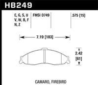 Hawk 98-02 Chevrolet Camaro SS/Z28 / 98-02 Pontiac Firebird DTC-50 Race Front Brake Pads
