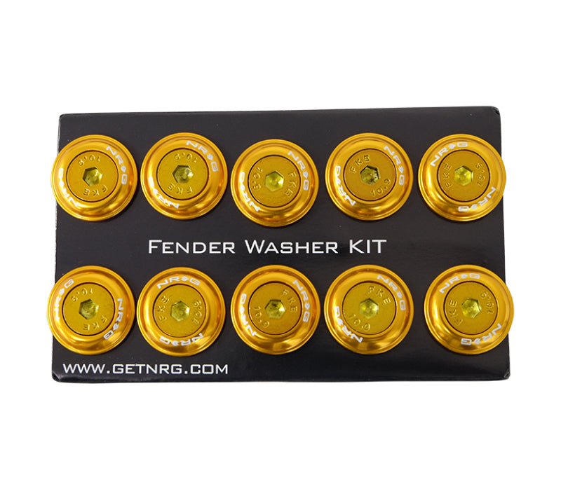 NRG Fender Washer Kit w/Color Matched M6 Bolt Rivets For Plastic (Rose Gold) - Set of 10