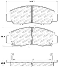 StopTech Performance 04-09 Acura TSX / 09 Accord V6 Coupe ONLY Front Brake Pads