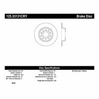 Stoptech 10-13 VW Golf/GTI/Jetta w/ 272mm Rear Disc Rear Premium High Carbon Cryo Brake Rotor
