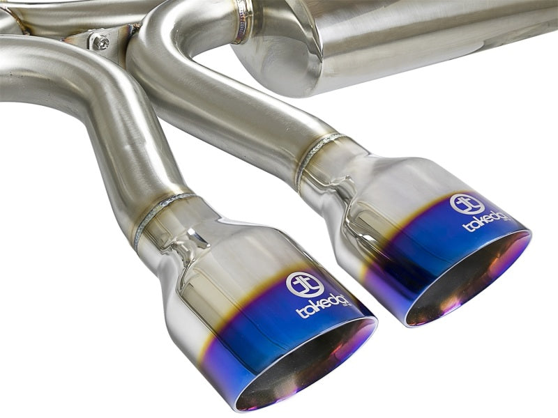 aFe Takeda 3in 304 SS Cat-Back Exhaust System w/ Blue Tips 2017 Honda Civic Si I4 1.5L (t)