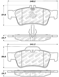 StopTech Street Select Brake Pads w/Hardware - Rear