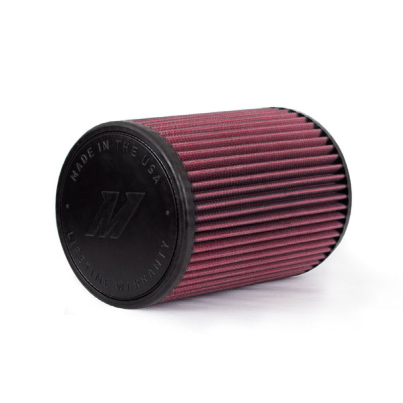 Mishimoto Air Filter w/ Molded Logo Red Oil 8 Layer Cotton w/ Worm Gear Clamp