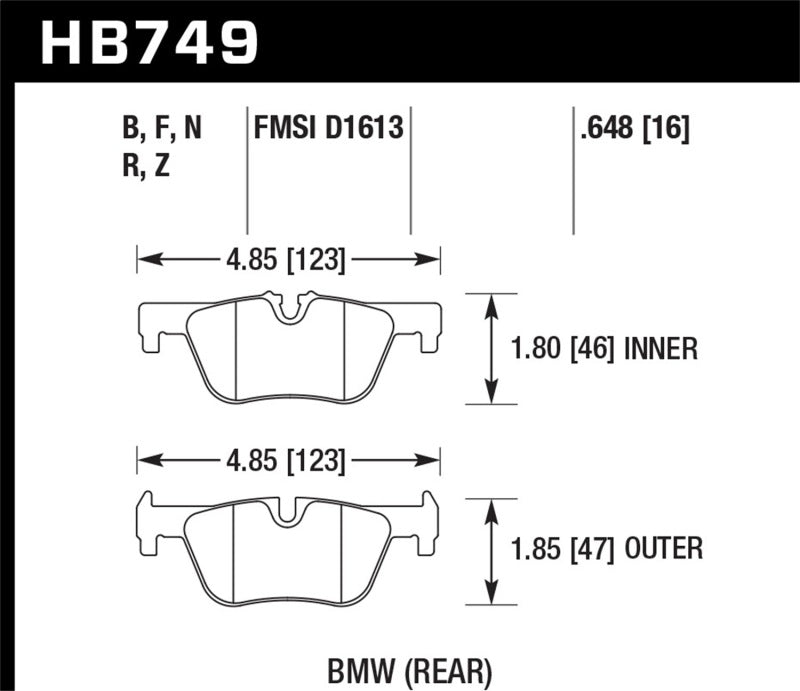 Hawk 12-16 BMW 328i/328i xDrive / 14-16 BMW 428i/428i xDrive DTC-70 Race Rear Brake Pads