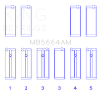King Engine Bearings Nissan QR25DE DOHC 16 Valves (Size +0.25) Main Bearing Set