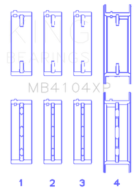 King Engine Bearings Nissan VG30DE/VG30DETT (Size +.025) Performance Main Bearing Set