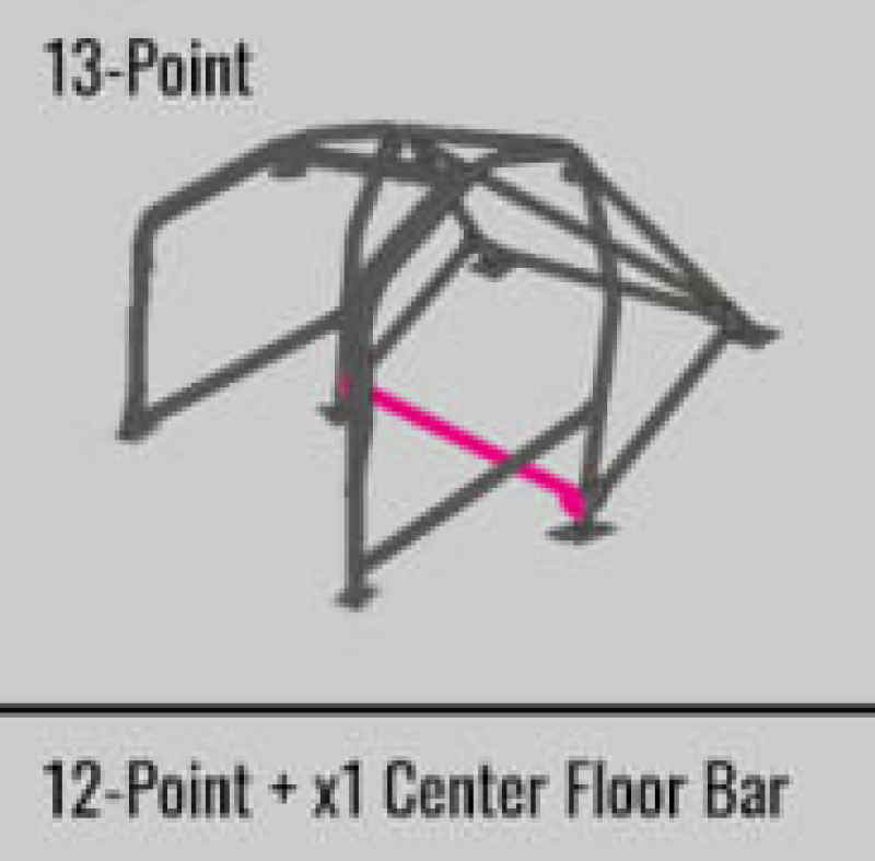 Cusco SFTY21 2-Pssgr 13-Point BLK DASH-THRU Roll Cage Subaru 01-07 WRX GDA/STi GDB (S/O/No Cancel)