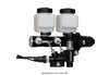 Wilwood Tandem Remote M/C Kit w L/H Bracket & Prop Valve - 1in Bore Black